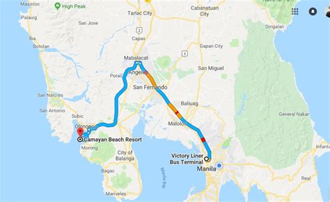 camayan beach resort map.